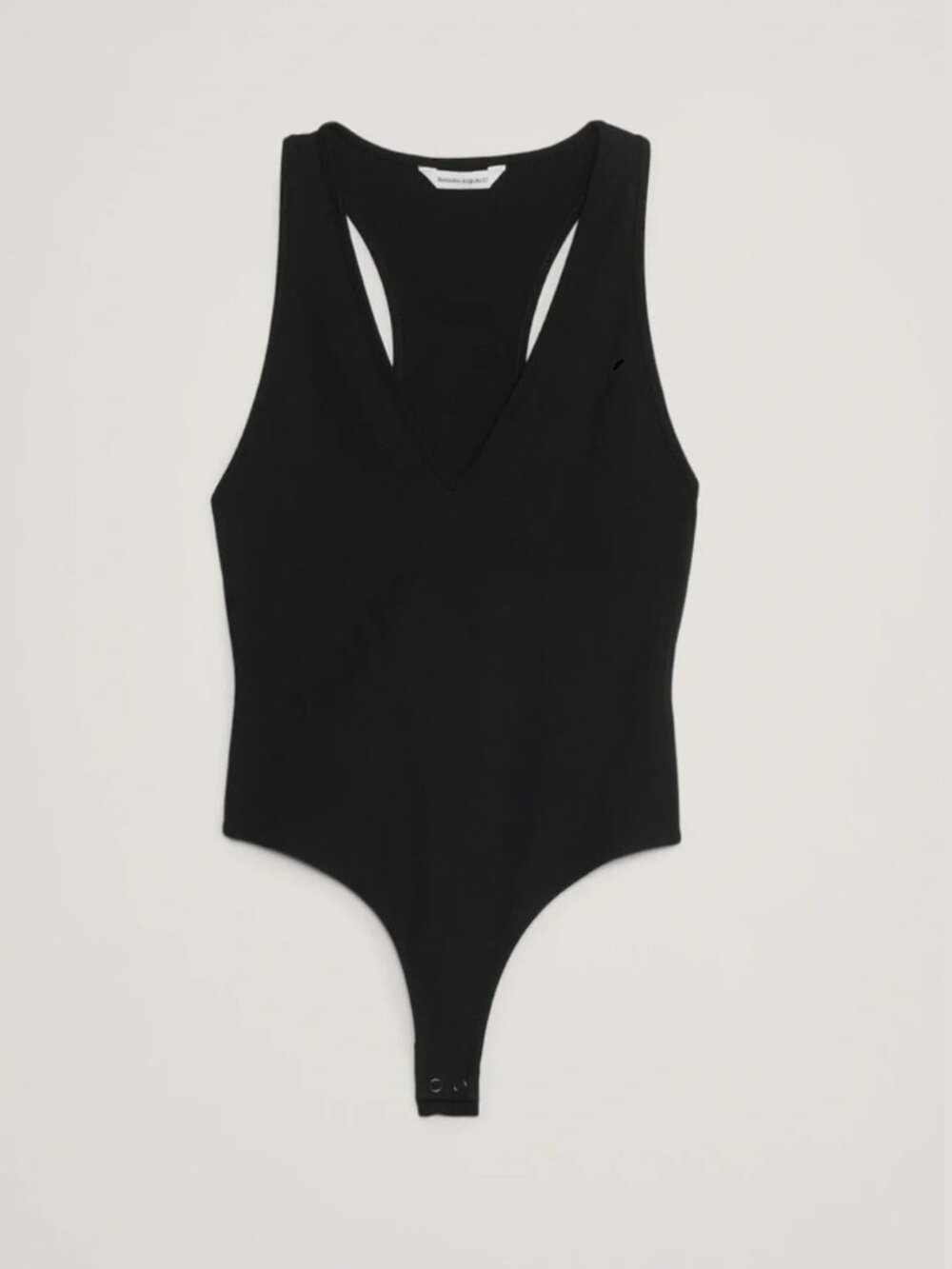 2/$30 Banana Republic Knit Racerback Bodysuit Black Large #A3900 - Picture 3 of 11